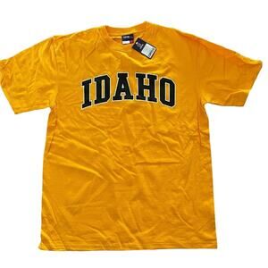 CampusOne NCAA IDAHO Gold Cotton Tshirt Bold Black Letters - Men's Size Medium